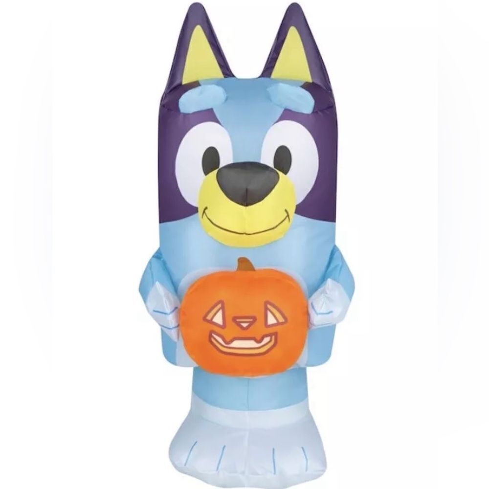 Bluey Pumpkin Jack O Lantern Halloween Inflatable Indoors 22”  Tabletop